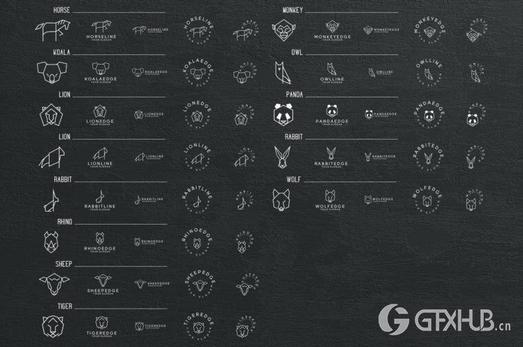 600个logo商标模板合辑 Mega Bundle - 600 Logo Templates