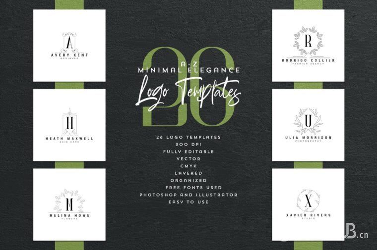 600个logo商标模板合辑 Mega Bundle - 600 Logo Templates