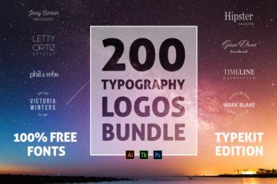 200个版式商标合辑包 200 Typography Logos Bundle