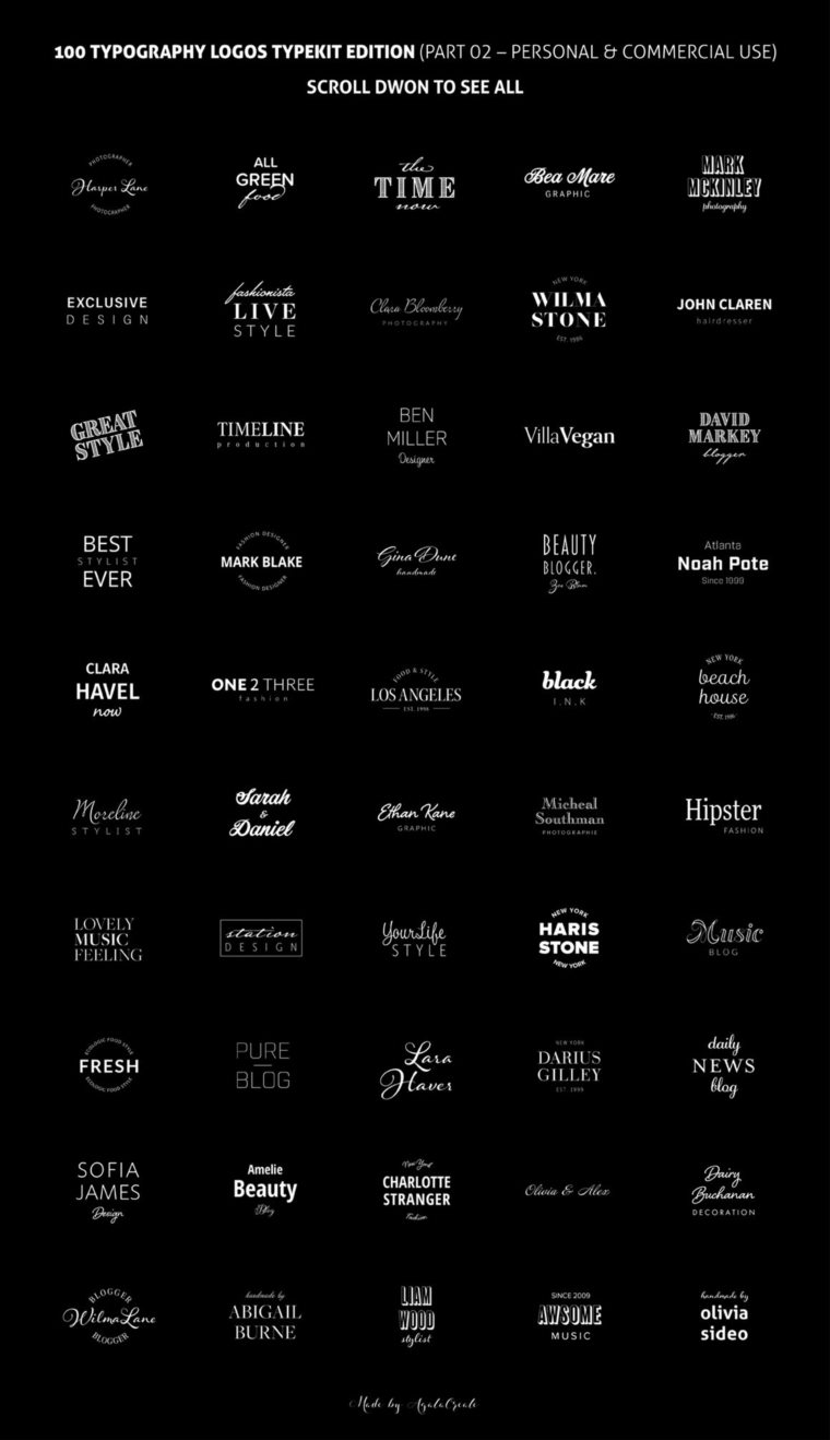 200个版式商标合辑包 200 Typography Logos Bundle