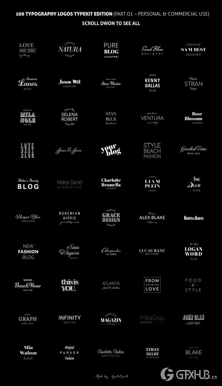 200个版式商标合辑包 200 Typography Logos Bundle