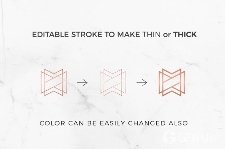 300个几何预制logo标志合辑包 300 Geometric Premade Logo Bundle