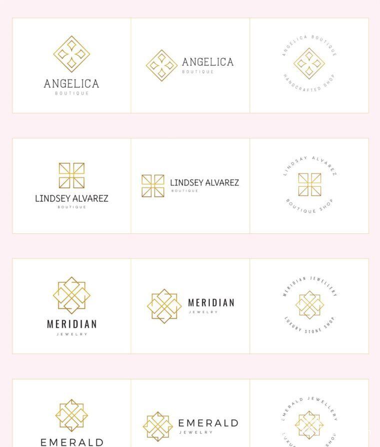 300个几何预制logo标志合辑包 300 Geometric Premade Logo Bundle