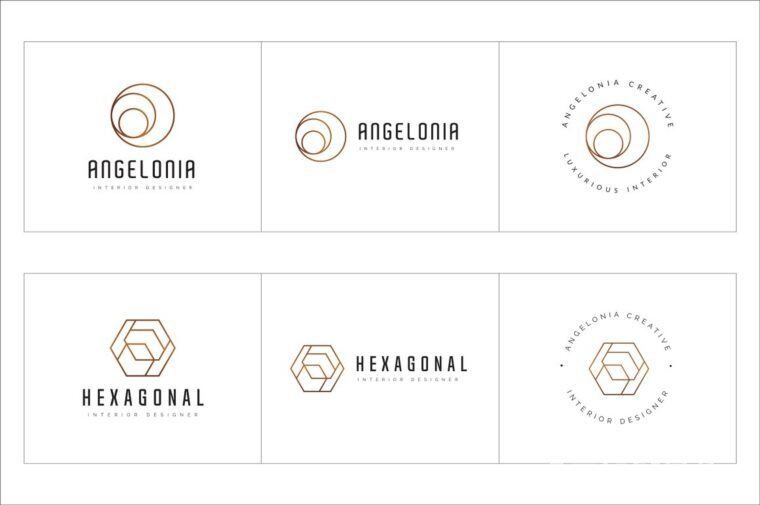 300个几何预制logo标志合辑包 300 Geometric Premade Logo Bundle