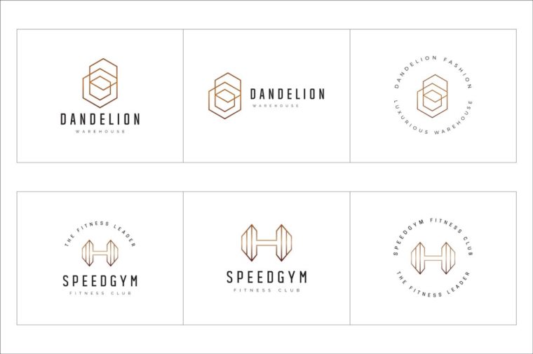 300个几何预制logo标志合辑包 300 Geometric Premade Logo Bundle