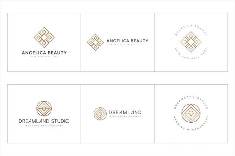 300个几何预制logo标志合辑包 300 Geometric Premade Logo Bundle