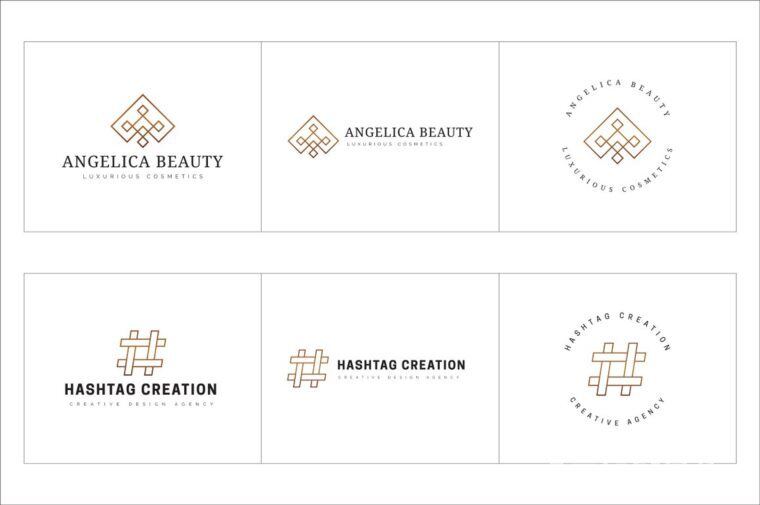 300个几何预制logo标志合辑包 300 Geometric Premade Logo Bundle