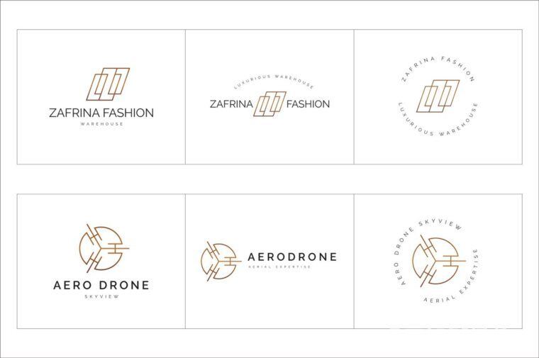 300个几何预制logo标志合辑包 300 Geometric Premade Logo Bundle