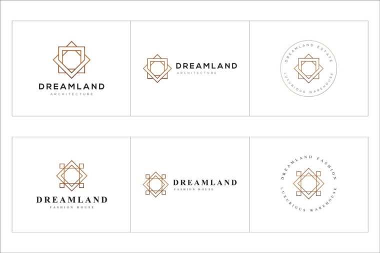 300个几何预制logo标志合辑包 300 Geometric Premade Logo Bundle