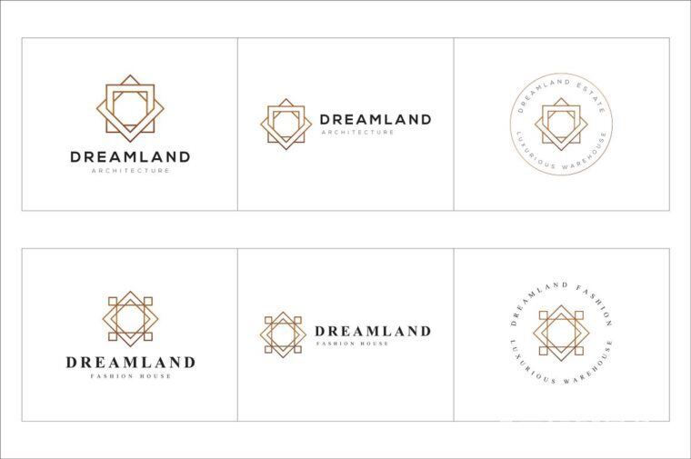 300个几何预制logo标志合辑包 300 Geometric Premade Logo Bundle