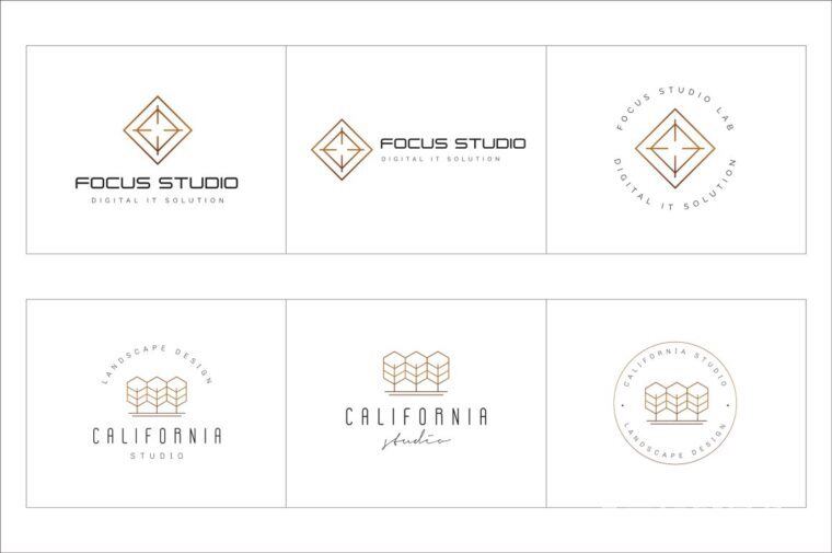 300个几何预制logo标志合辑包 300 Geometric Premade Logo Bundle