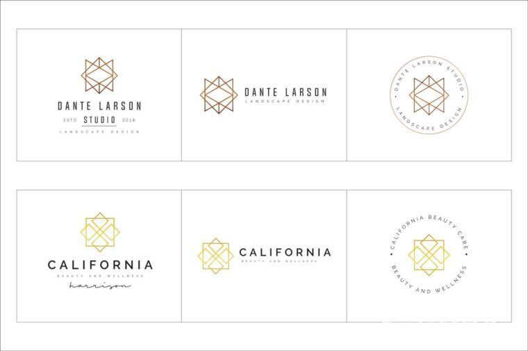 300个几何预制logo标志合辑包 300 Geometric Premade Logo Bundle