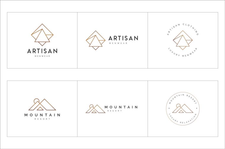 300个几何预制logo标志合辑包 300 Geometric Premade Logo Bundle
