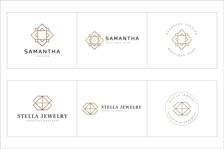 300个几何预制logo标志合辑包 300 Geometric Premade Logo Bundle