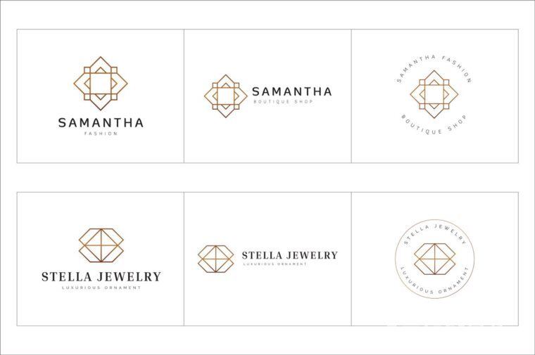 300个几何预制logo标志合辑包 300 Geometric Premade Logo Bundle