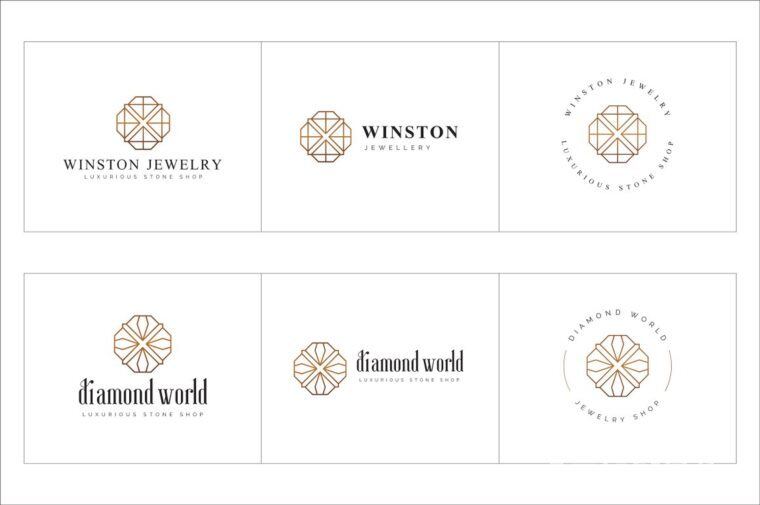 300个几何预制logo标志合辑包 300 Geometric Premade Logo Bundle