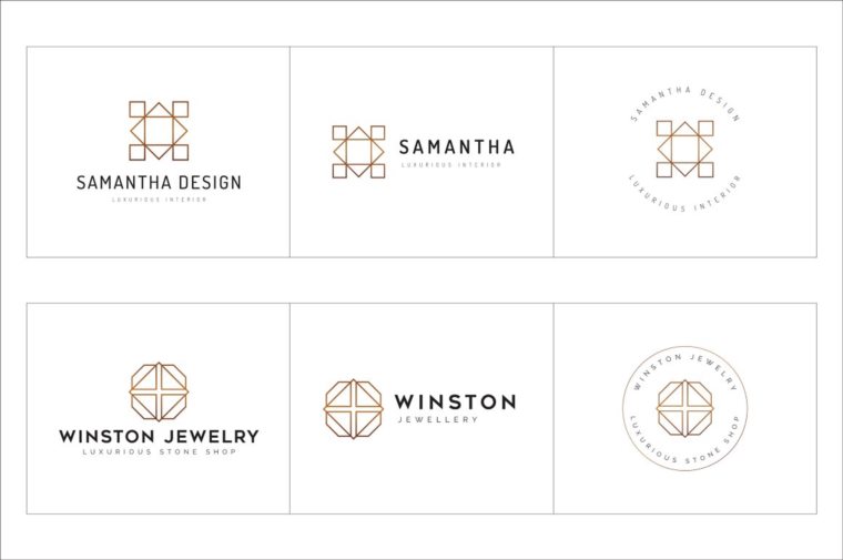 300个几何预制logo标志合辑包 300 Geometric Premade Logo Bundle