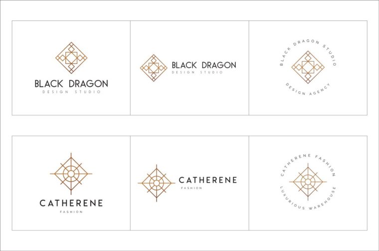 300个几何预制logo标志合辑包 300 Geometric Premade Logo Bundle