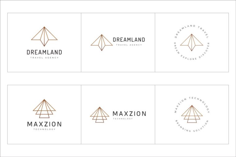 300个几何预制logo标志合辑包 300 Geometric Premade Logo Bundle