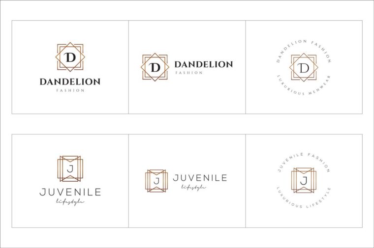 300个几何预制logo标志合辑包 300 Geometric Premade Logo Bundle