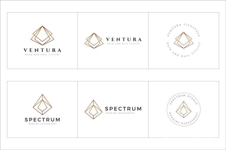 300个几何预制logo标志合辑包 300 Geometric Premade Logo Bundle