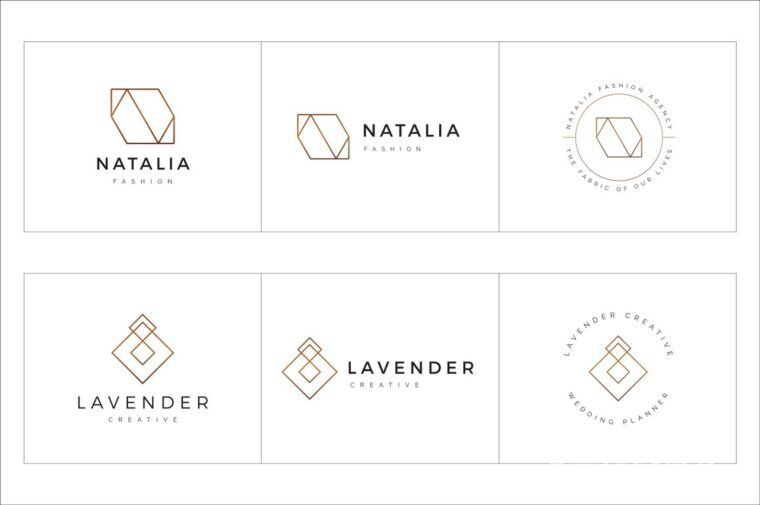300个几何预制logo标志合辑包 300 Geometric Premade Logo Bundle