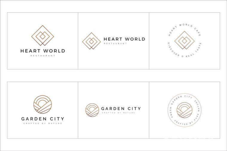 300个几何预制logo标志合辑包 300 Geometric Premade Logo Bundle