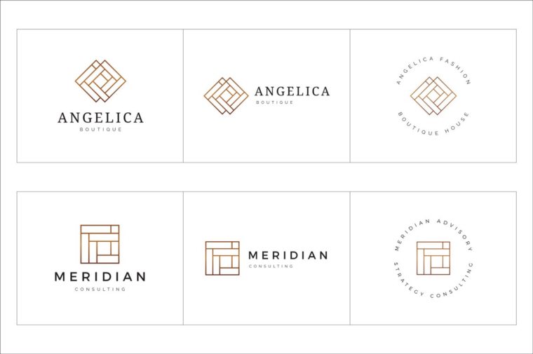 300个几何预制logo标志合辑包 300 Geometric Premade Logo Bundle