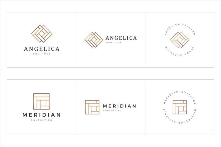 300个几何预制logo标志合辑包 300 Geometric Premade Logo Bundle