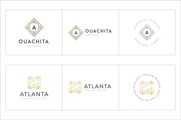 300个几何预制logo标志合辑包 300 Geometric Premade Logo Bundle