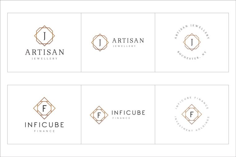 300个几何预制logo标志合辑包 300 Geometric Premade Logo Bundle