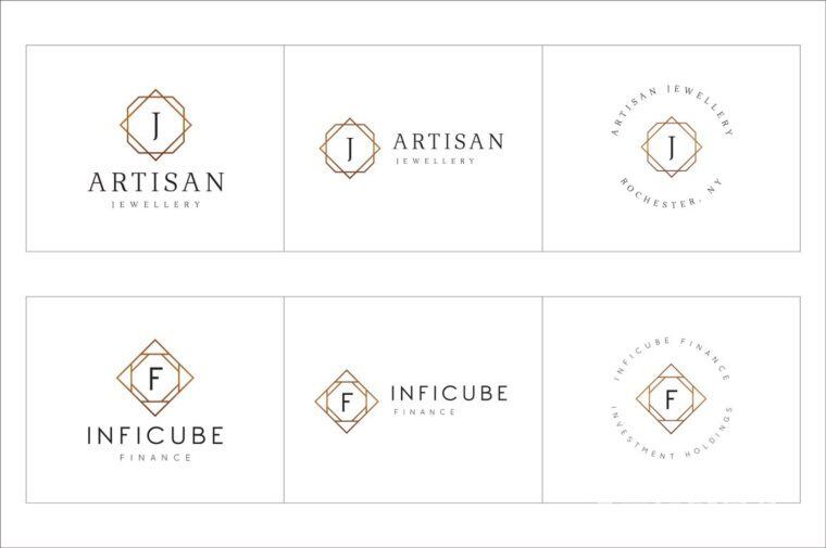 300个几何预制logo标志合辑包 300 Geometric Premade Logo Bundle