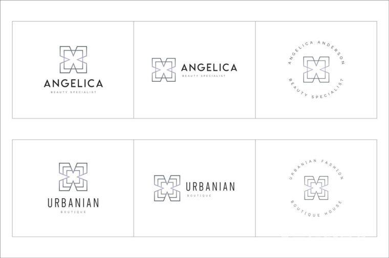 300个几何预制logo标志合辑包 300 Geometric Premade Logo Bundle