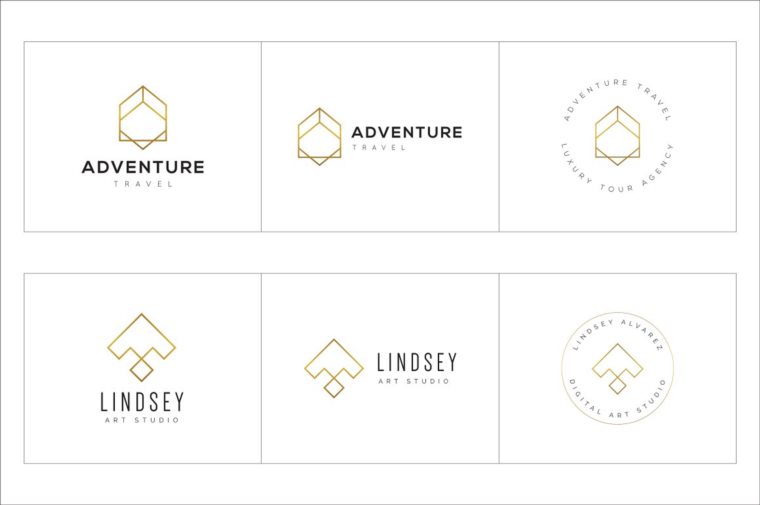 300个几何预制logo标志合辑包 300 Geometric Premade Logo Bundle