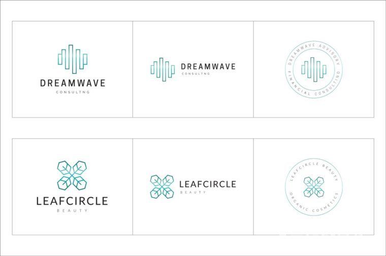 300个几何预制logo标志合辑包 300 Geometric Premade Logo Bundle