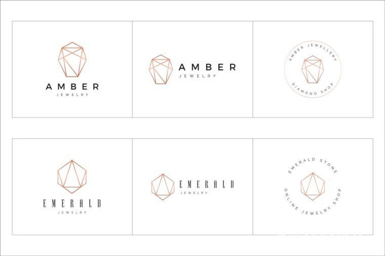 300个几何预制logo标志合辑包 300 Geometric Premade Logo Bundle