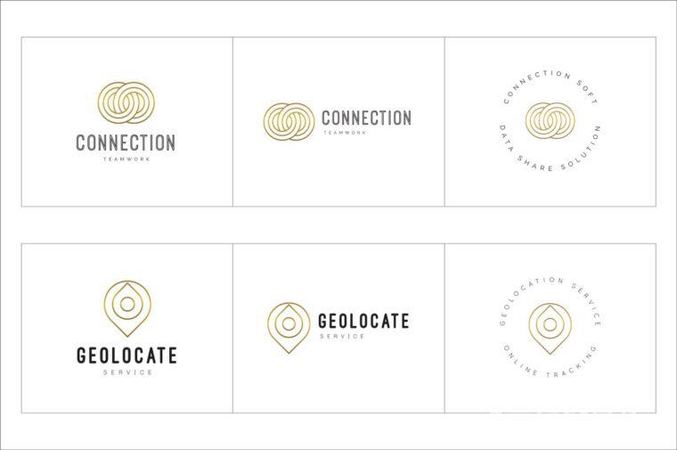 300个几何预制logo标志合辑包 300 Geometric Premade Logo Bundle