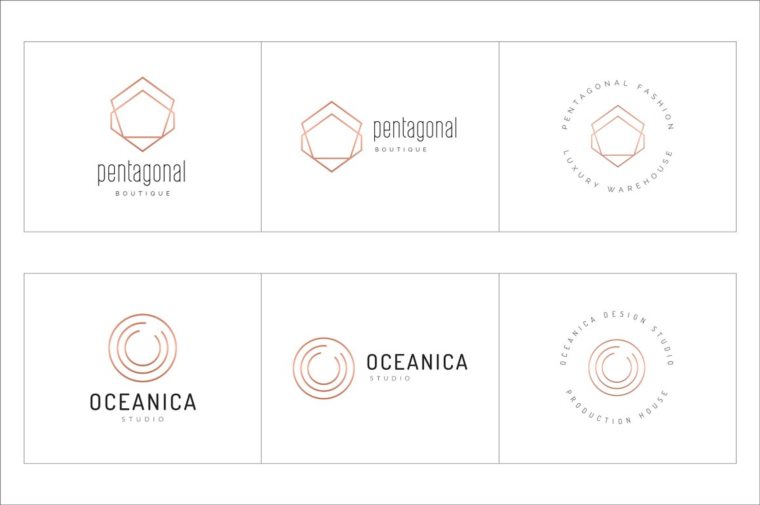 300个几何预制logo标志合辑包 300 Geometric Premade Logo Bundle