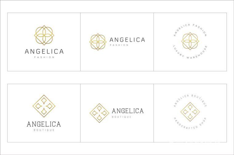 300个几何预制logo标志合辑包 300 Geometric Premade Logo Bundle