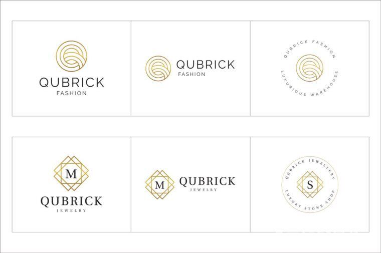 300个几何预制logo标志合辑包 300 Geometric Premade Logo Bundle