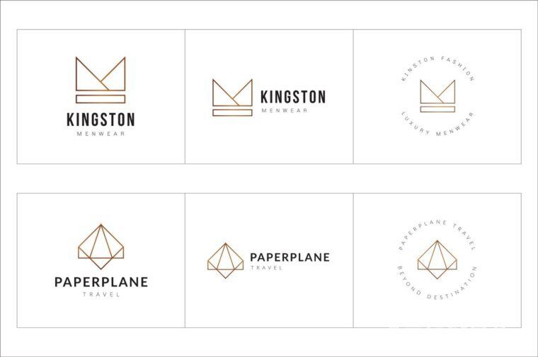 300个几何预制logo标志合辑包 300 Geometric Premade Logo Bundle