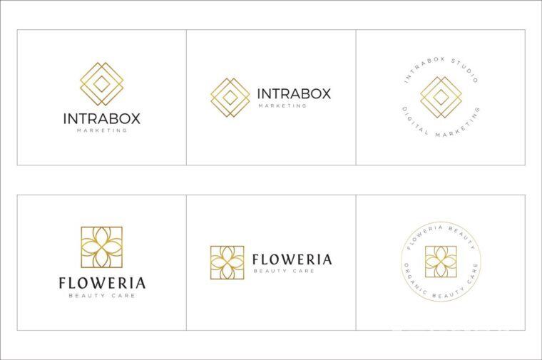 300个几何预制logo标志合辑包 300 Geometric Premade Logo Bundle