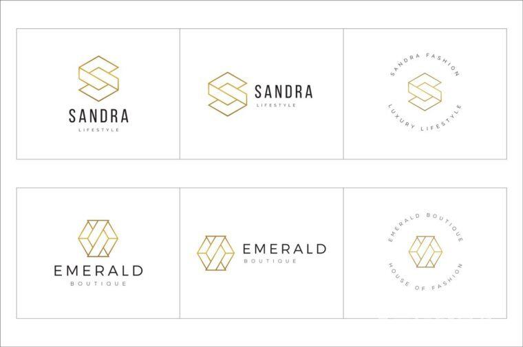 300个几何预制logo标志合辑包 300 Geometric Premade Logo Bundle
