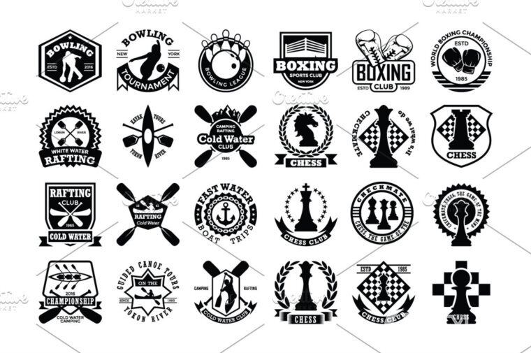 333个体育标志设计和徽章 333 Sports Logo Designs and Badges