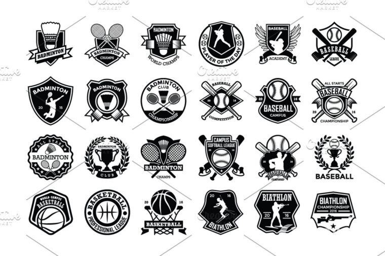 333个体育标志设计和徽章 333 Sports Logo Designs and Badges