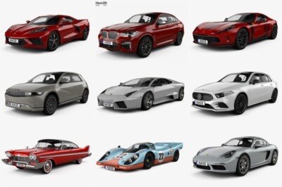 110套汽车3D模型合辑 Car 3D Models Bundle December 2022