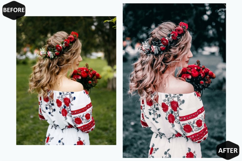 10 Lightroom Mobile Presets, Teal And Red Preset, Moody 10个蓝绿色和红色LR预设