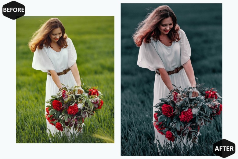 10 Lightroom Mobile Presets, Teal And Red Preset, Moody 10个蓝绿色和红色LR预设