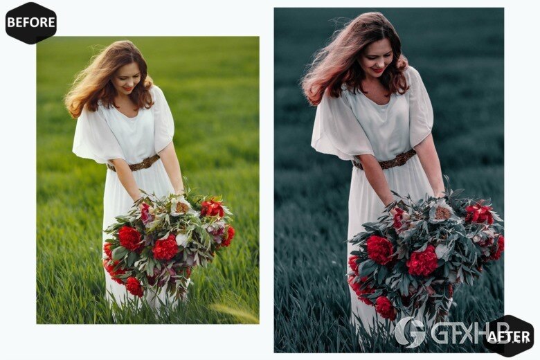 10 Lightroom Mobile Presets, Teal And Red Preset, Moody 10个蓝绿色和红色LR预设