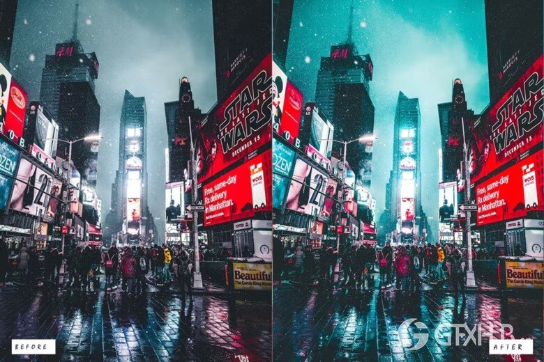 15 Neon Light Lightroom Presets 15个都市夜景霓虹灯Lightroom 预设
